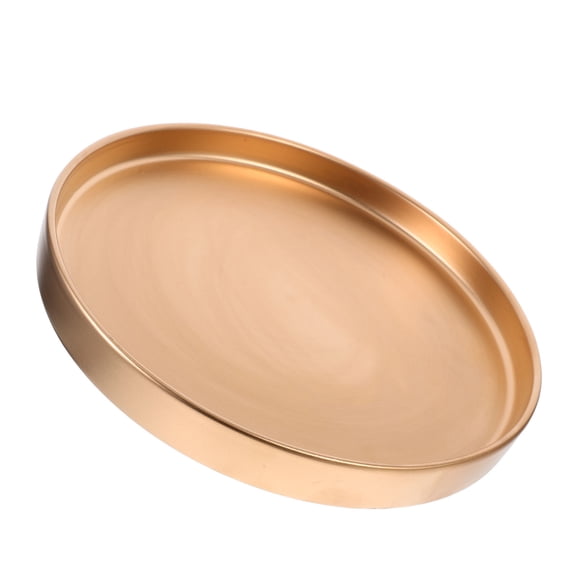 Hemoton Plant Pot Saucer Gold Ceramic Plant Saucer Round Water Collection Tray Flower Pot Base