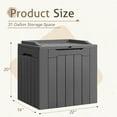 thumbnail image 4 of WYDK 2 Pack Deck Box 31 Gallon Waterproof Resin Storage Box with Lid Indoor Outdoor Delivery Box Storage Bin for Patio Cushions (Grey), 4 of 13