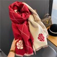 thumbnail image 1 of Pashmina gruesa de Cachemira para mujer, chal cálido de marca de lujo, 180x65cm, manta, Bufanda para el cuello, Echarpe, invierno, 2022 Fivean unisex, 1 of 2