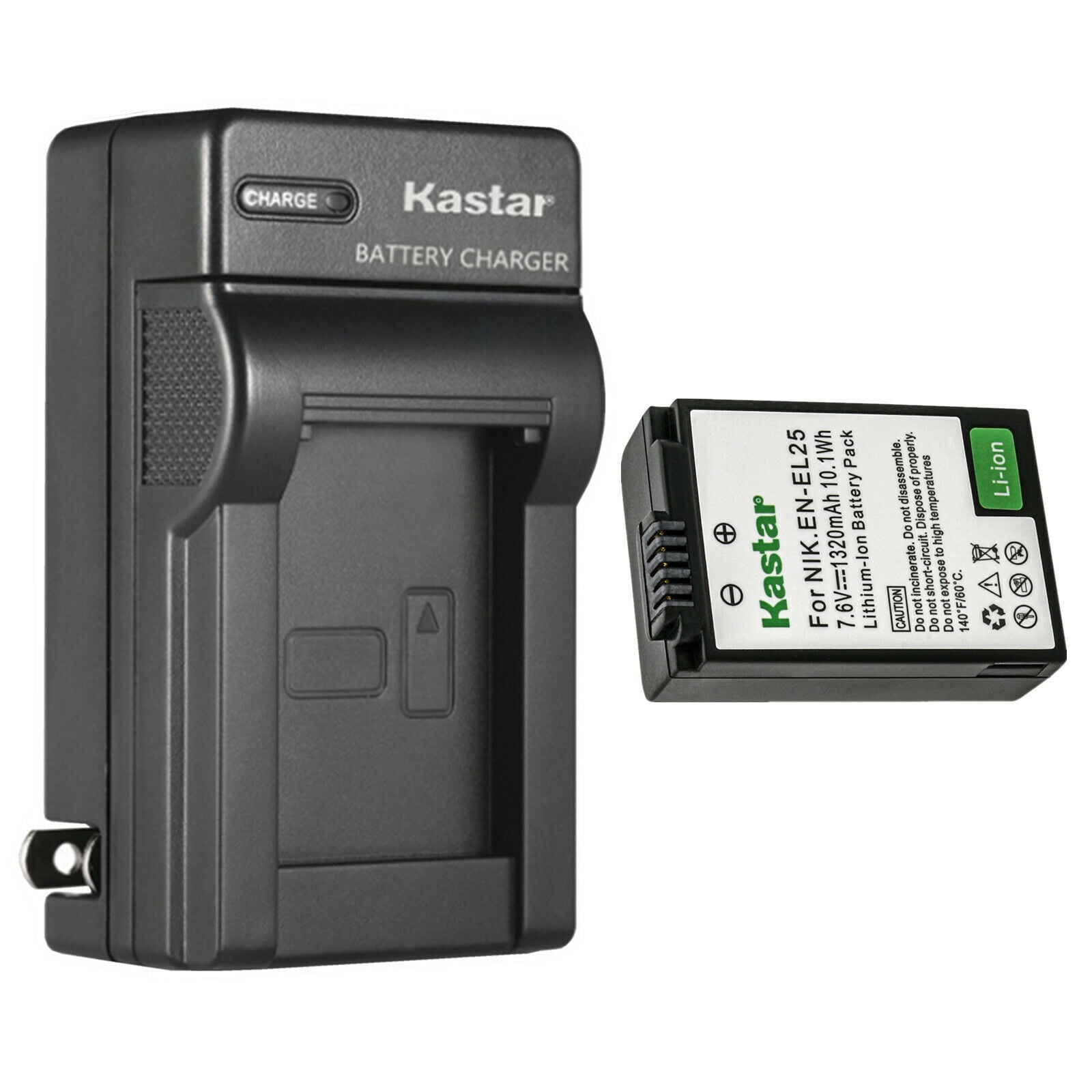 Kastar 1-Pack Battery and AC Wall Charger Replacement for Nikon EN-EL25 ENEL25 EN-EL25a 4241 Battery Nikon MH-32 Charger and Nikon Z Series Nikon Z50 Z 50 Nikon Z FC Mirrorless Digital Camera