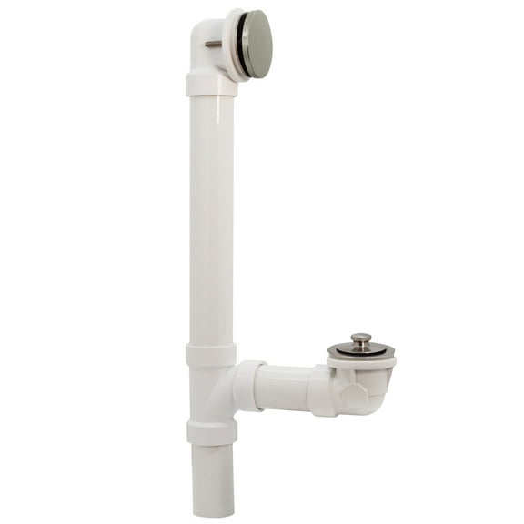 Westbrass Sch. 40 PVC Bathtub Assembly with Floating Overflow and Lift & Turn Drain, Oil Rubbed Bronze