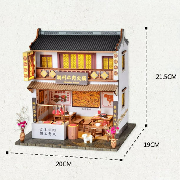 Diy Dollhouse Miniature Kit Mini Maison Assemblée Jouet Puzzle En