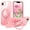Pink, variant on KOMI Compatible with iPhone 16E Case with Invisible Magnetic O-Ring Stand Military-Grade Phone Case for iPhone 16E 6.1" 2025 [Compatible with Mag-Safe][Great Grip Feeling], Black
