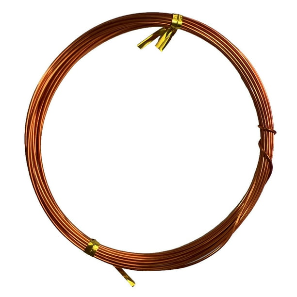 Vogacara Alambres para manualidades, Material de aluminio que no se desvanece, hilo trenzado brillante, líneas de joyería, diseño exquisito Bronce 20piezas