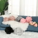 thumbnail image 3 of Almohada de bola redonda con nudo de cuerda de tres hilos tejida a mano para decoración del hogar, almohada de bola con nudo de terciopelo de cristal, 3 of 6