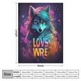 thumbnail image 4 of JEUXUS  Wolves Blanket, Cute Wolf Blanket, Wolf Gifts for Girls, Kawaii Wolf Rainbow Starry Colors Throw Blanket, Wolves Gift for Wolves Lover, Wolf, 4 of 6