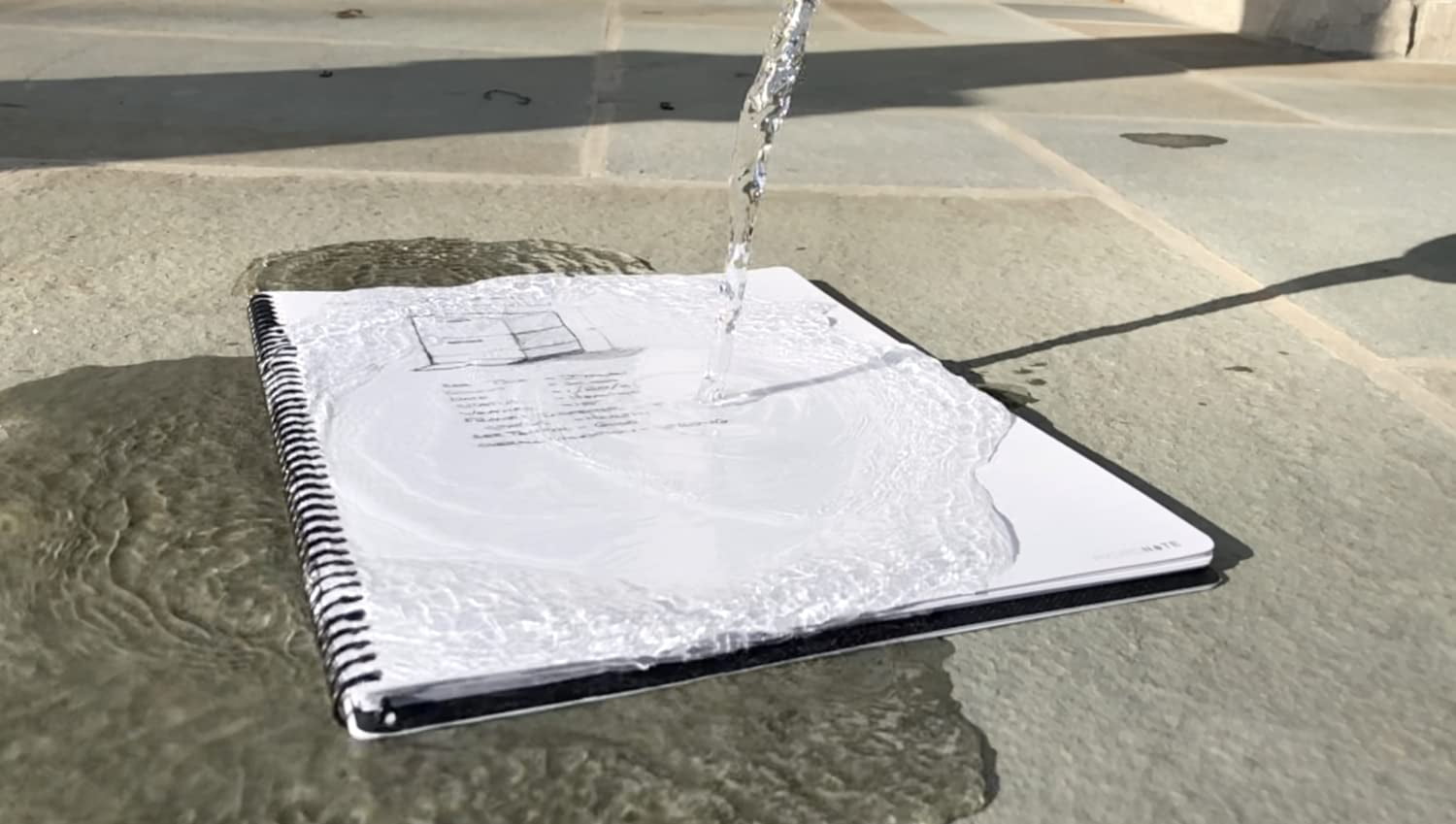 Hydronote Waterproof Side Spiral Notebook, Universal Page Pattern 11 x 8.75 x 0.5 (Dinosaurs!)