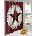 thumbnail image 5 of Thanksgiving Retro Art Shower Curtain Set ，Waterproof Fabric Shower Curtains Pentagram Wood Grain Shower Curtains for Bathroom,Bathroom Decor 72"x84", 5 of 7