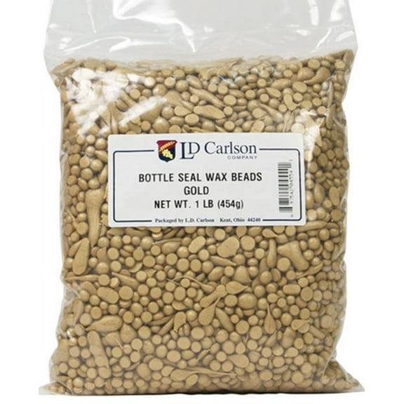 LD Carlson Gold Bottle Seal Wax Beads 1 lb