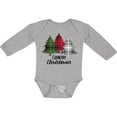 thumbnail image 3 of Inktastic Country Christmas Plaid Trees Boys or Girls Long Sleeve Baby Bodysuit, 3 of 5