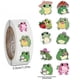 thumbnail image 1 of 500 pcs Cartoon Animals Roll Stickers Bee Horse Dog Chicken Frog Unicorn Notebook Stickers Waterproof Self-Adhesive Paper with hedef frog, 1 of 5