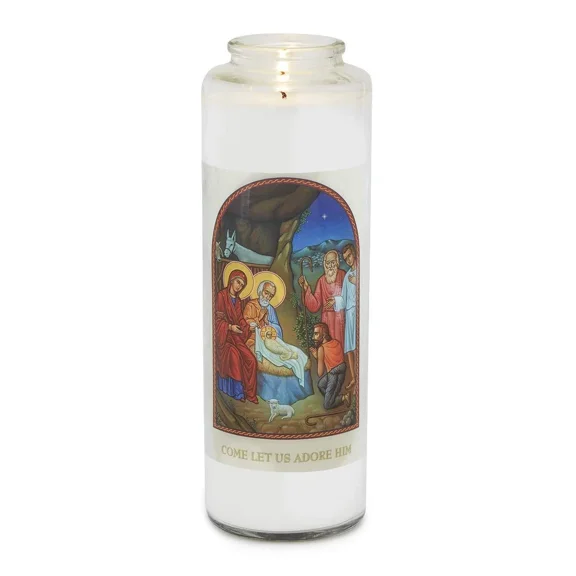 Root Candles Prayer Candles Clear Glass Devotional 7-Day Prayer Candle, 1-Count,