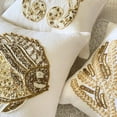 thumbnail image 3 of The HomeCentric Sofa Cushion Cover, Decorative Ivory Pack of 2, 22x22 inch (55x55 cm) Pillow Covers, Linen Starfish Beaded Throw Pillow Covers, Sea Creatures Beach Style Style Easter - Starfish Party, 3 of 10