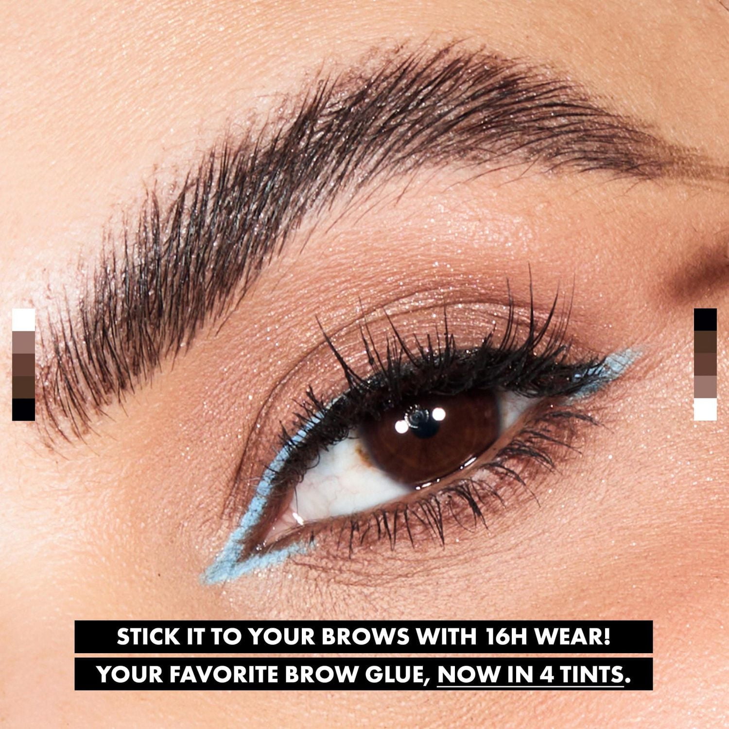 NYX PROFESSIONAL MAKEUP, The Brow Glue, Outil instantané pour les sourcils, Tenue extrême 16hres, Formule végane - Warm Brown, 0.18oz / 5g Colle à sourcils teintée