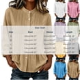 thumbnail image 3 of CHGBMOK Women's Fall Tops Crew Neck Long Sleeve Shirts with Button Down Casual Pleated Blouses, 3 of 6