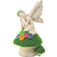 thumbnail image 1 of Garden statue outdoor decoration, solar resin sculpture, suitable for terrace lawn courtyard porch, 1 of 3