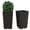 Brown, variant on Costway 23" Tall Planters Set of 2 Rattan Wicker Plant Pot Self-watering Tree Pot Brown