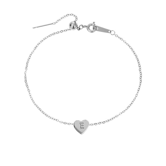 Heart Layer Anklet Female Letters Chain Silver Anklet For Women Initial 26 For Women Anklet Anklet Summer Jewelry Anklet For Women Pair of Bracelet Solar System Bracelet Rosary Bracelet Alert Bracelet