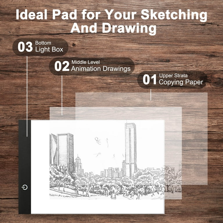 A4 Tracing Light Box Portable LED Light Table Tracer Board Dimmable  Brightness Artcraft Light Pad for Artists Drawing 5D DIY Diamond Painting  Sketchin