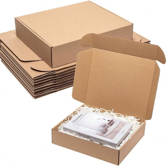 Shipping Boxes 13x11x3 Inches 20 Pack Corrugated Cardboard Mailing Boxes For Small Business Kraft Medium Literature Mailer Packaging Supplies Brown