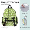 thumbnail image 5 of Green Daisy Flower Pattern Backpack for School,Cute School Bag,Schoolbag with Adjustable Shoulder Straps & Padded Back,15.25"x11.5"x5.25", 5 of 5