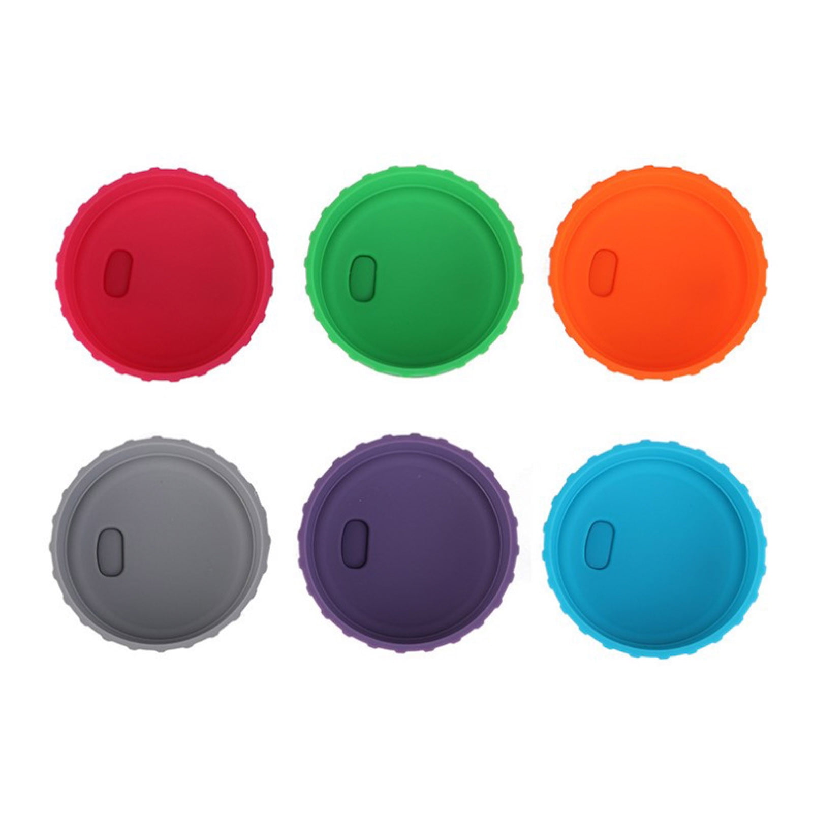 Lot De 6 Couvercles En Silicone Pour Canettes De Soda Avec Paille - Réutilisables Pour Canettes De Taille Standard - Couvercles Parfaits Pour Canettes De Soda /bière/boissons énergisantes - Ajustement