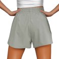 thumbnail image 4 of Diufon Women's Athletic Shorts Elastic High Waisted with Zip Pockets Sporty Workout Quick Dry Running Shorts, 4 of 9