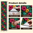 thumbnail image 5 of Peel and Stick Wallpaper Tropical Leaf Floral Hibiscus Flowers Tropical Leaves Wall Mural 23.6in x 9.8ft Self Adhesive Removable Wall Paper Renter Friendly Wallpaper for Nursery Bedroom Cabinets, 5 of 8