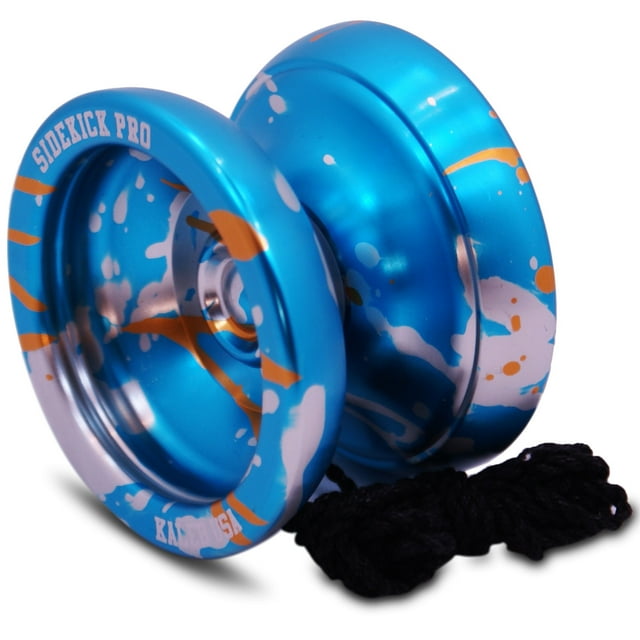 Blue Gold Silver Splashes YoYo Professional Unresponsive Aluminum