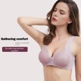 thumbnail image 4 of JGTDBPO Front Closure Bras For Women No Underwire Plus Size Full Coverage Bras Front Snap Bras Post Surgery Front Closure Brassiere Sports Bra Wireless Minimizer Bra, 4 of 9