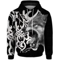 thumbnail image 3 of Sudadera con capucha de otoño para hombre, sudadera con capucha para hombre, sudadera con capucha con estampado de lobo feroz, sudadera con capucha holgada gótica, ropa Y2k, 3 of 5