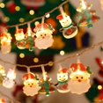 thumbnail image 2 of Christmas String Light Santa Claus Snowman Fairy Light Xmas Tree Pendant Garland LED Christmas Decorative Light 2024 Navidad, 2 of 5