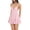 Pink, variant on Women Cami Mini Dress Swiss Dot V-Neck Spaghetti Strap Sleeveless A-line Dress Summer Party Dress
