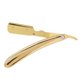 thumbnail image 1 of Men's Folding Handle Razor Plated Professional Straight Edge Razor for Hair Salon (Without Blade)Plated Gold, 1 of 4