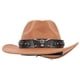 thumbnail image 4 of Stylish Curved Cowboy Hat for Parties, Durable Cowgirl Hat with Decorative Details for Cosplay, Hiking, and Leisure Activities, One Size Fits All, 4 of 4