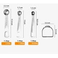 thumbnail image 3 of Cucharas y tazas medidoras de acero inoxidable con regla medidora, cuchara con clip, tabla de conversión de cocina, juego de 15 para ingredientes secos y líquidos, 3 of 5