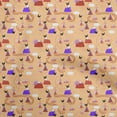 thumbnail image 1 of oneOone Velvet Light Peach Fabric Kids Campfire Craft Projects Decor Fabric Printed By The Yard 58 Inch Wide, 1 of 4