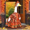 thumbnail image 2 of TanSiDing 1pcs Waterproof Outdoor Goose Statue Decor with Festive Costume for Porch Garden Holiday Yard Display, 2 of 9