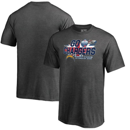 Los Angeles Chargers NFL Pro Line by Fanatics Branded Youth 2018 London Games T-Shirt - Heathered Charcoal