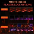 thumbnail image 5 of 50 Inch Electric Fireplace TV Stand with Mantel, 23" Insert Heater with 12 Flame Colors, Remote & Touch Screen, Adjustable Thermostat & Timer for Living Room Bedroom, 5 of 8