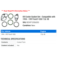 thumbnail image 2 of Oil Cooler Gasket Set - Compatible with 1994 - 1997 Ford F-350 7.3L V8 1995 1996, 2 of 2
