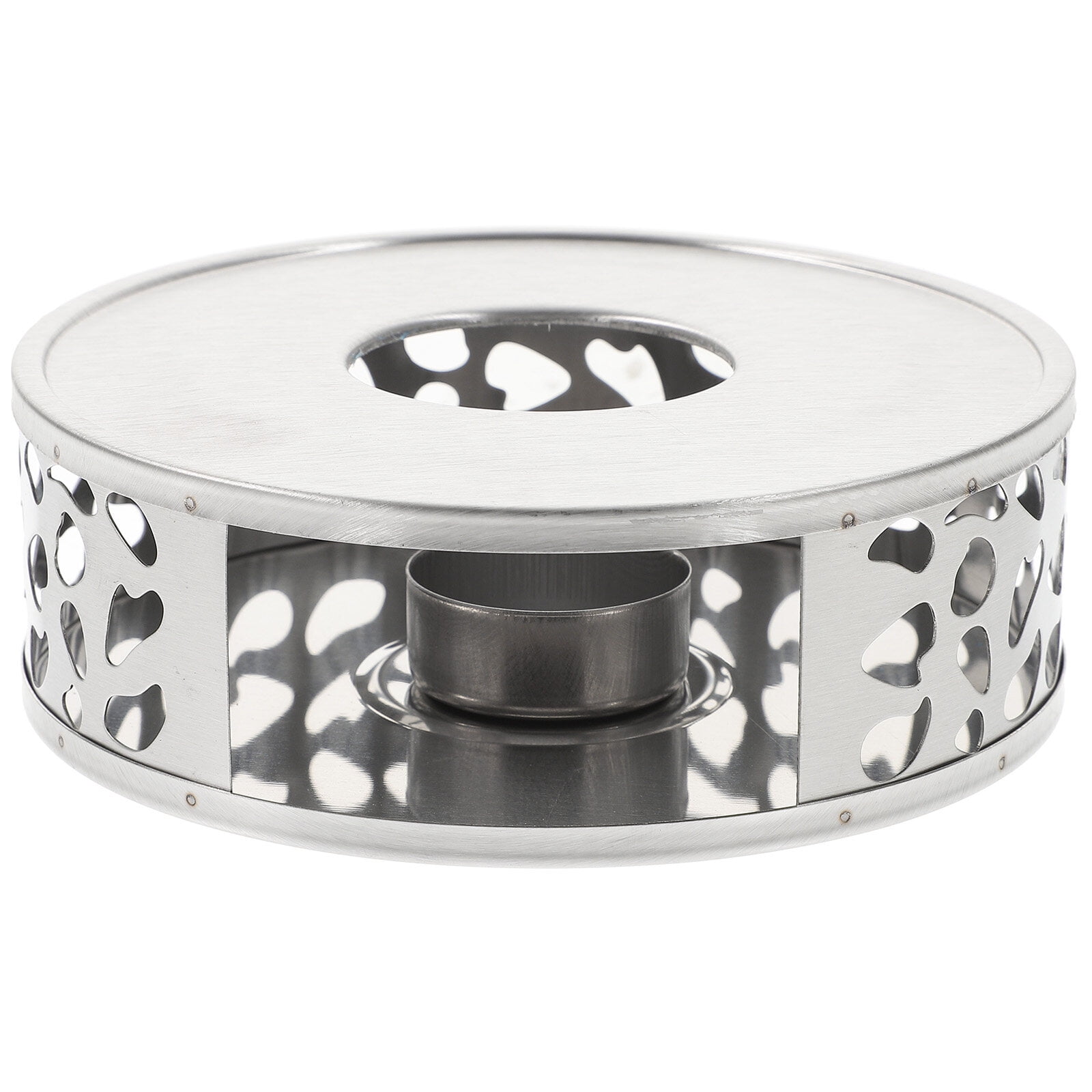 Tinksky 1pc Teapot Warmer Stainless Steel Tea Candle Holder Teapot