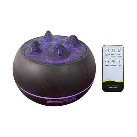

400ml Air Humidifier Essential Oil Diffuser Night Light for Living Room Yoga Black