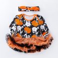 thumbnail image 2 of De Conjunto de 2 piezas de vestido de manga larga y diadema para niñas y bebés, trajes de Halloween, 2 of 6