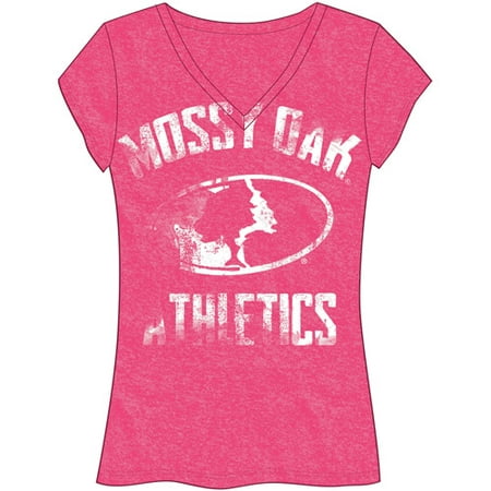 Mossy Oak Women's V-Neck T-Shirt, Pink - Walmart.com