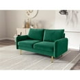 thumbnail image 3 of Kingway Furniture Almor Velvet Living Room Loveseat in Green, 3 of 4