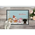 thumbnail image 2 of Merry Christmas Carolers Wire Haired Dachshund Black Tan Door Mat, 2 of 2