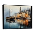 thumbnail image 2 of Designart "Coastalport Port Of Calm VIII" Cityscapes Floater Framed Canvas Print, 2 of 7