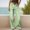 Mint Green, variant on Women's Jeans Wide Leg Plus Size Casual Loose Straight-Leg Cropped Denim Pants