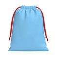 thumbnail image 3 of Super Soft Fabric Gift Bag Contraction Free Bag Mouth Pull Rope Design Red Ribbon Mouth For The Festival Light Blue Large, 3 of 8